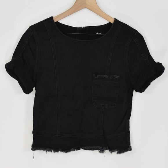 7 for all Mankind Denim Top, size XS - Picture 1 of 10